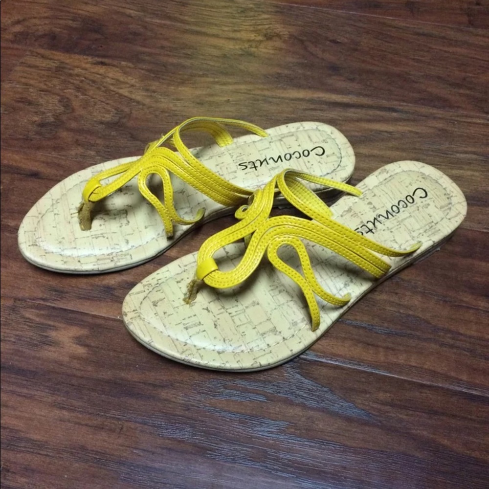 Women’s Coconuts Yellow Sandals Size 7